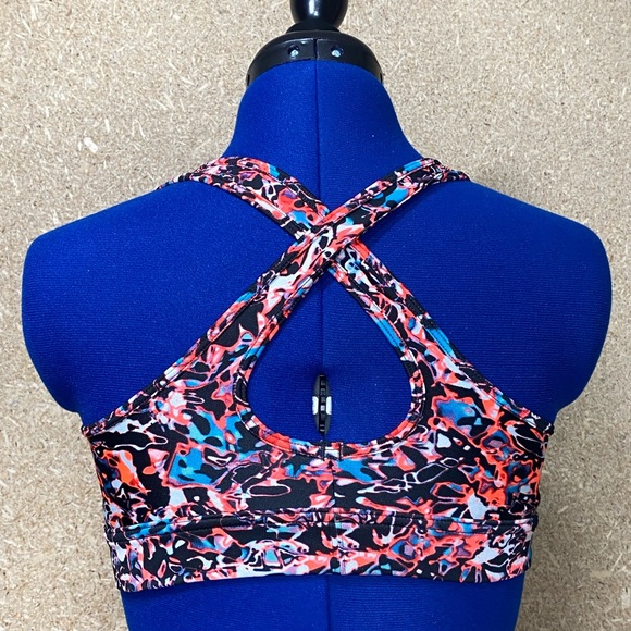 Under Armour Mid Crossback Print Mash Up Sports Bra - Small - Picture 3 of 5